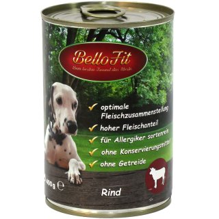 400g Rind bestes gesundes Nassfutter für Hunde, Made in Germany