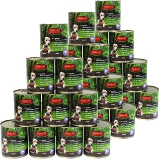30 x 800g Lamm Nassfutter Premium Hundefutter, getreidefrei, Allergiker geeignet, hoher Fleischanteil
